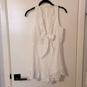 Linen Eyelet romper